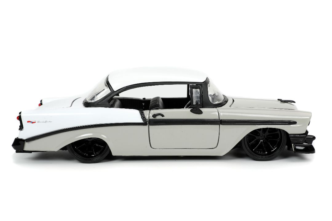 Jada 1/24 "BIGTIME Muscle" 1956 Chevy Bel Air - Grey/White thumbnail 5
