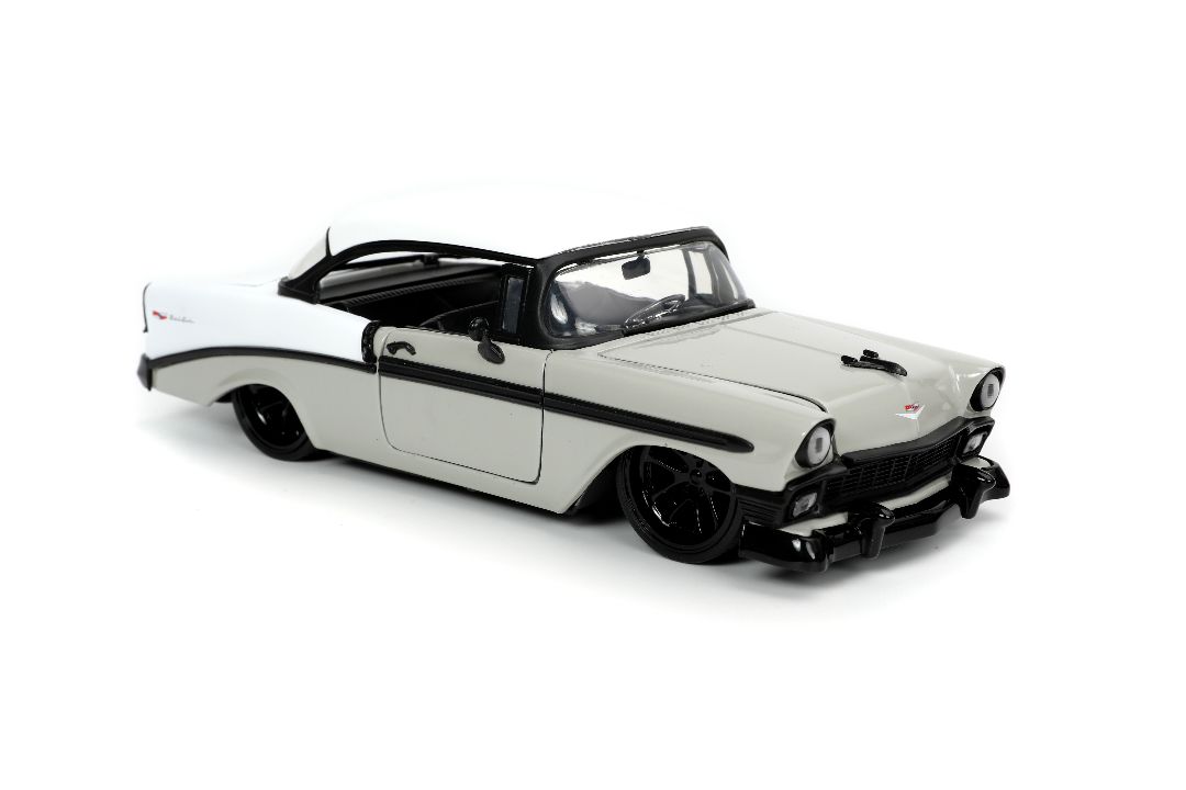 Jada 1/24 "BIGTIME Muscle" 1956 Chevy Bel Air - Grey/White thumbnail 6