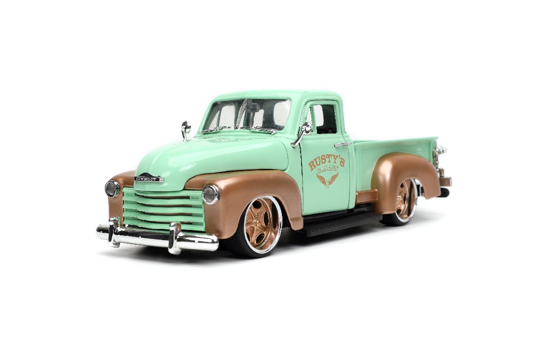 Jada 1/24 "Just Trucks" 1953 Chevy Pickup w/Rack - Light Green – image 2