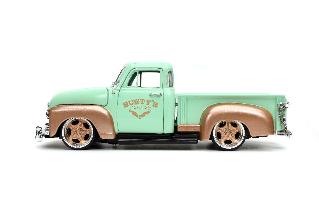 Jada 1/24 "Just Trucks" 1953 Chevy Pickup w/Rack - Light Green – image 3