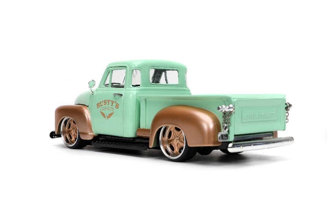 Jada 1/24 "Just Trucks" 1953 Chevy Pickup w/Rack - Light Green – image 4