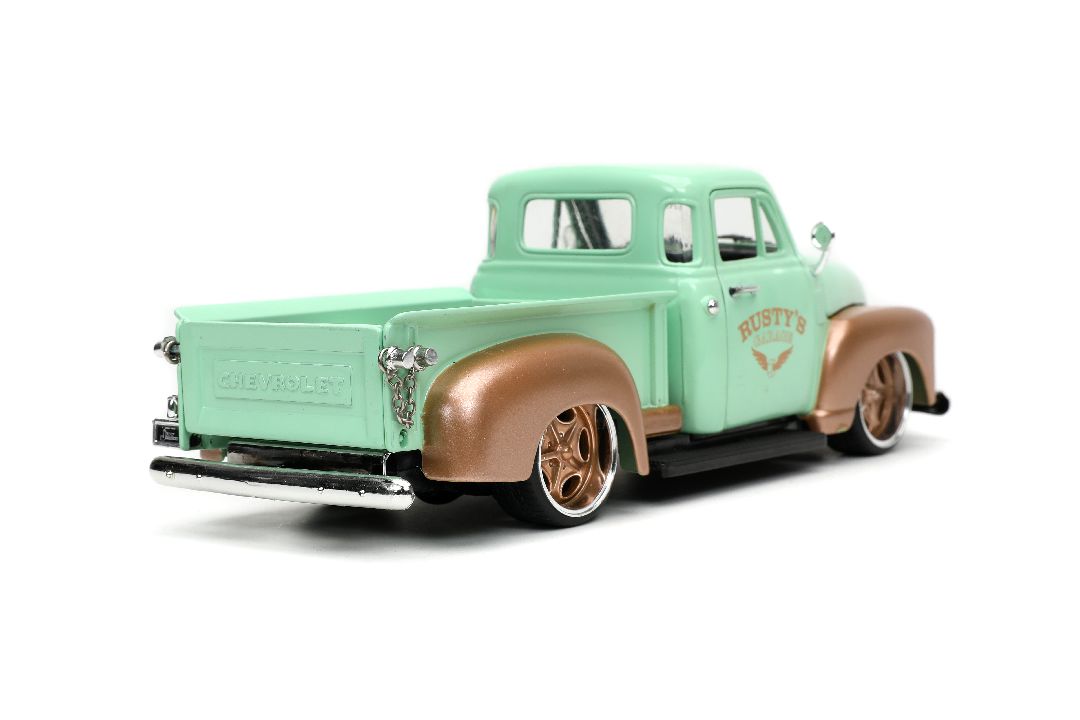 Jada 1/24 "Just Trucks" 1953 Chevy Pickup w/Rack - Light Green – image 6