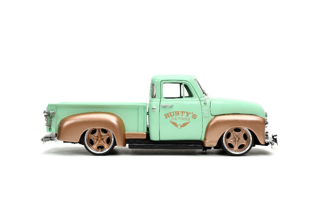 Jada 1/24 "Just Trucks" 1953 Chevy Pickup w/Rack - Light Green – image 7