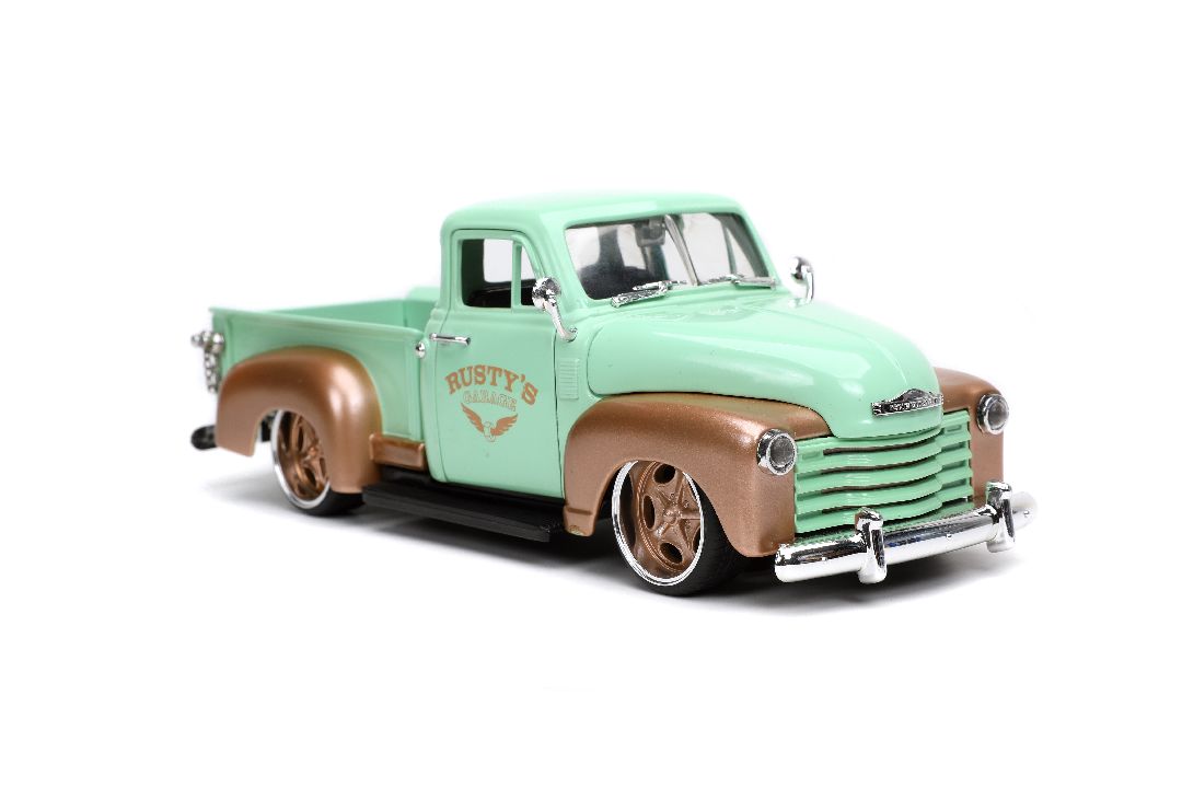 Jada 1/24 "Just Trucks" 1953 Chevy Pickup w/Rack - Light Green – image 8
