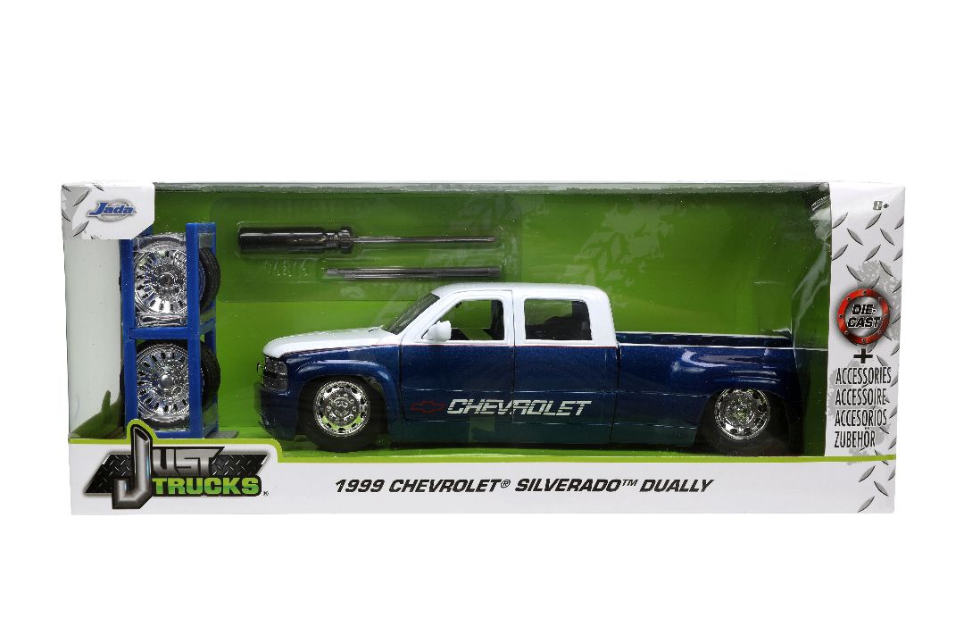 Jada 1/24 "Just Trucks" 1999 Chevy Silverado Dooley with Rack – image 9