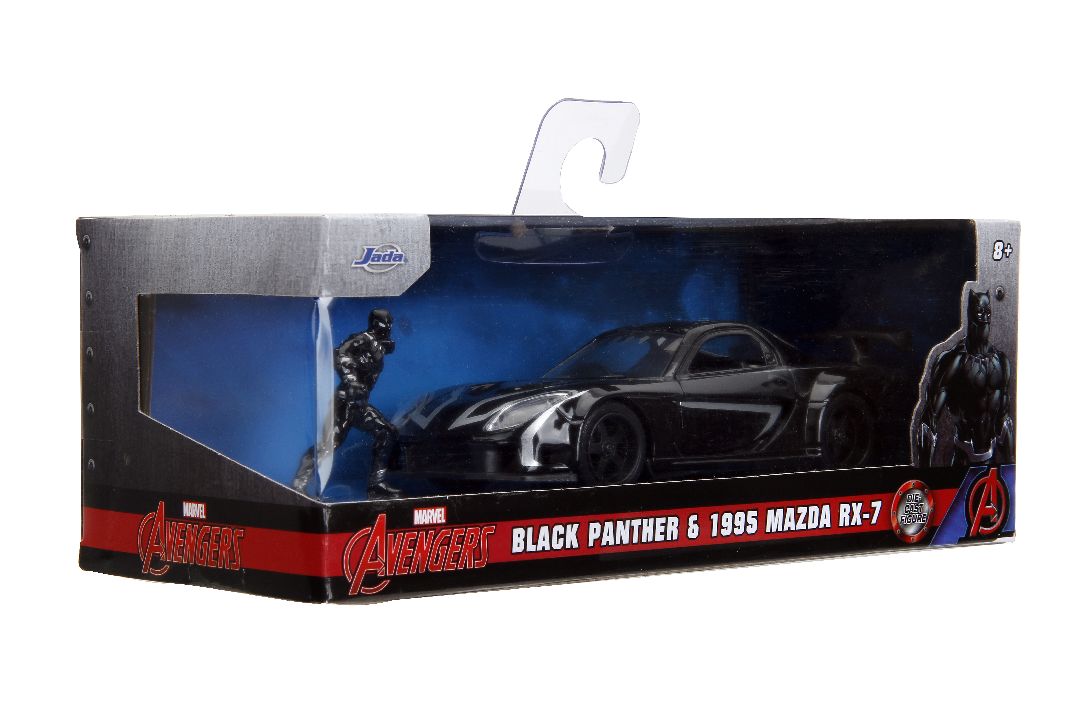 Jada 1/32 "Hollywood Rides" Marvel 1993 Mazda RX7 w/Blk Panther – image 20