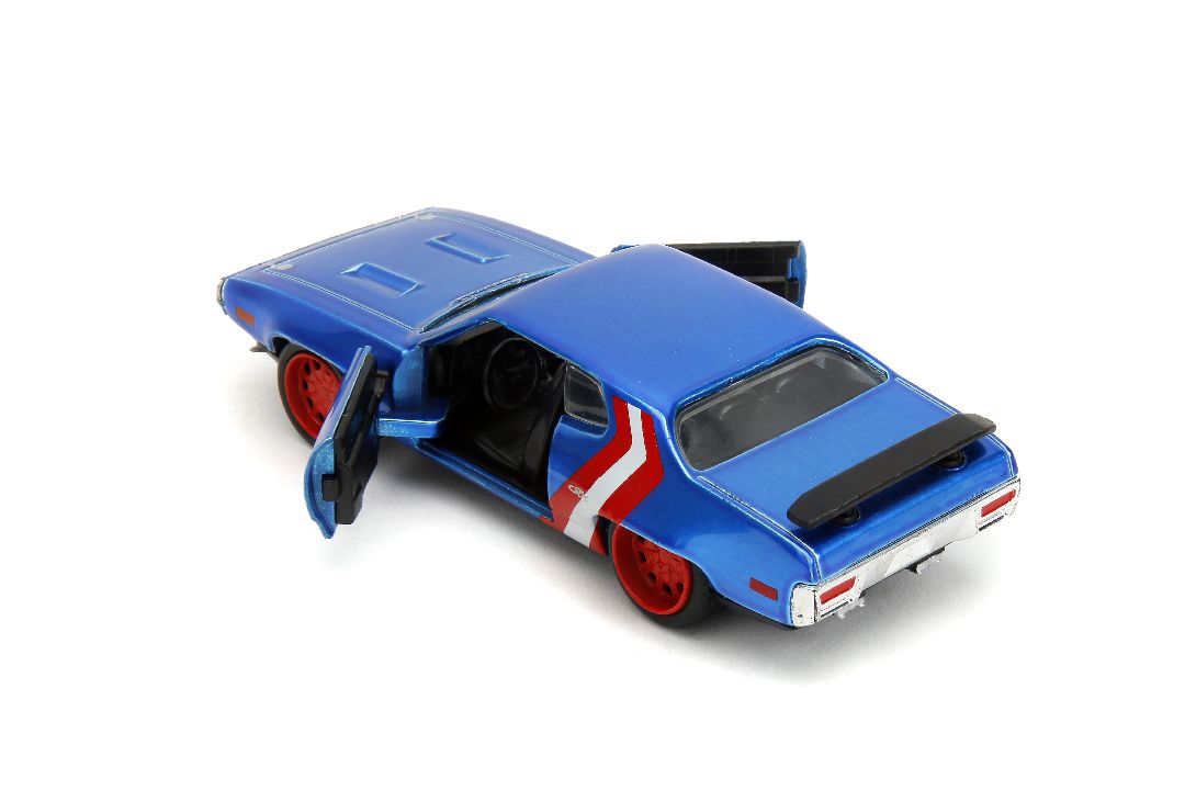 Jada 1/32 "Hollywood Rides" Marvel 1971 GTX w/Capt America – image 16