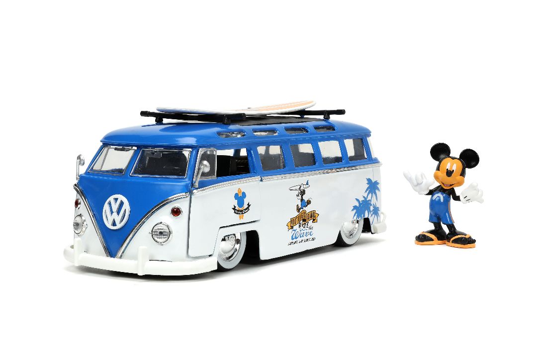 Jada 1/24 "Hollywood Rides" Disney 1962 VW Bus w/ Mickey Mouse – image 5