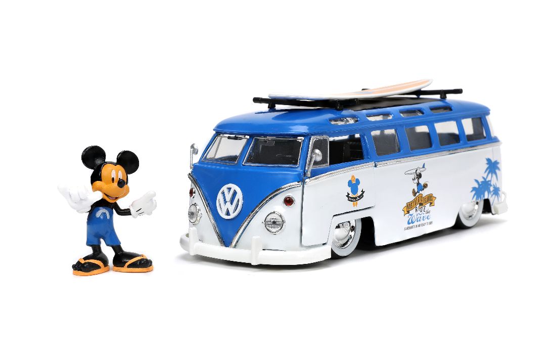 Jada 1/24 "Hollywood Rides" Disney 1962 VW Bus w/ Mickey Mouse – image 2