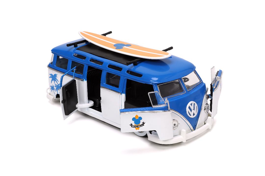 Jada 1/24 "Hollywood Rides" Disney 1962 VW Bus w/ Mickey Mouse – image 12