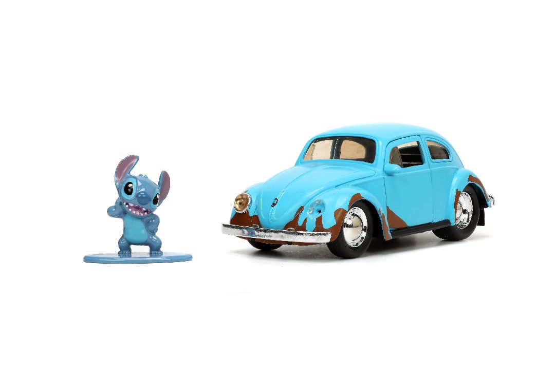 Jada 1/32 "Hollywood Rides" Disney 1959 VW Beetle with Stitch – image 2