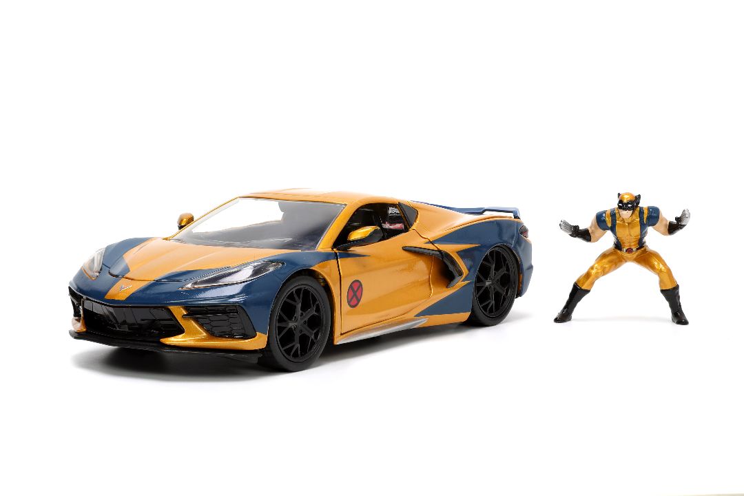 Jada 1/24 "Hollywood Rides" 2020 Corvette Stingray w/Wolverine – image 2