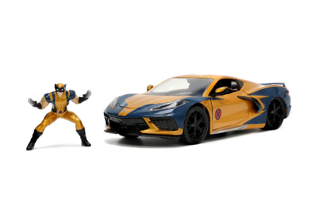 Jada 1/24 "Hollywood Rides" 2020 Corvette Stingray w/Wolverine – image 3