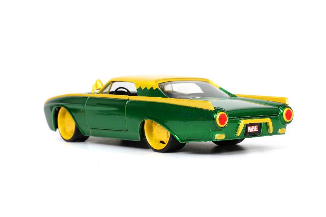 Jada 1/24 "Hollywood Rides" Marvel 1963 Thunderbird with LOKI – image 7