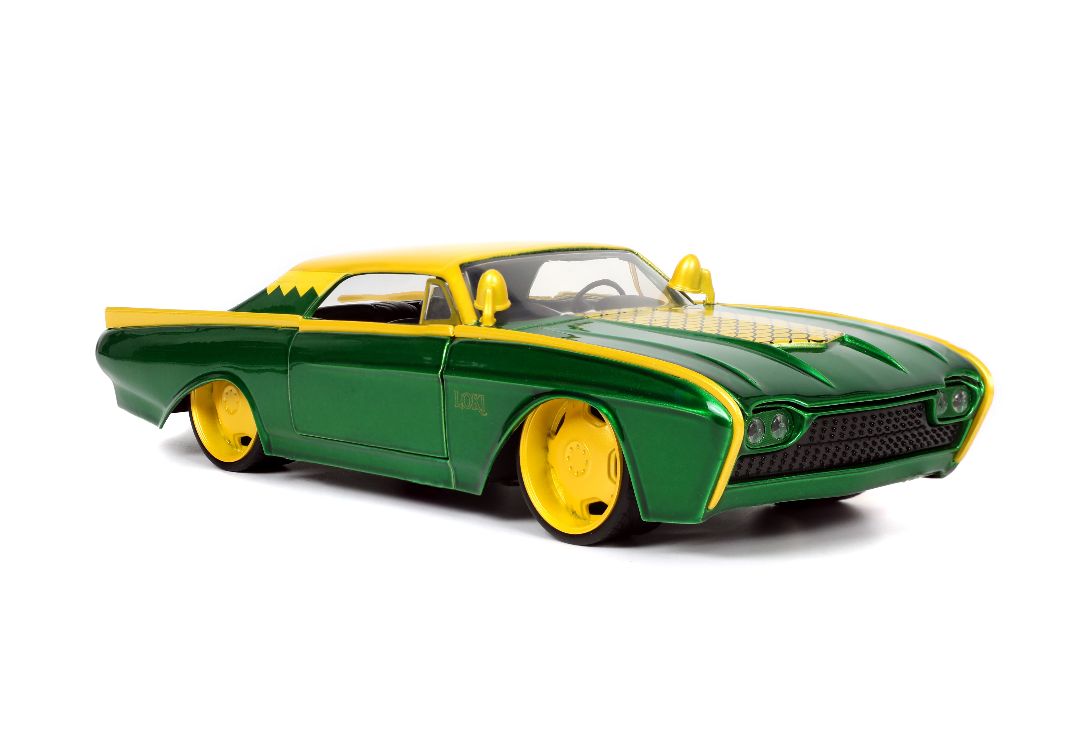 Jada 1/24 "Hollywood Rides" Marvel 1963 Thunderbird with LOKI – image 12