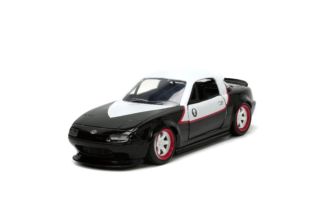 Jada 1/32 "Hollywood Rides" 1990 Mazda Miata w/Ghost Spider – image 5