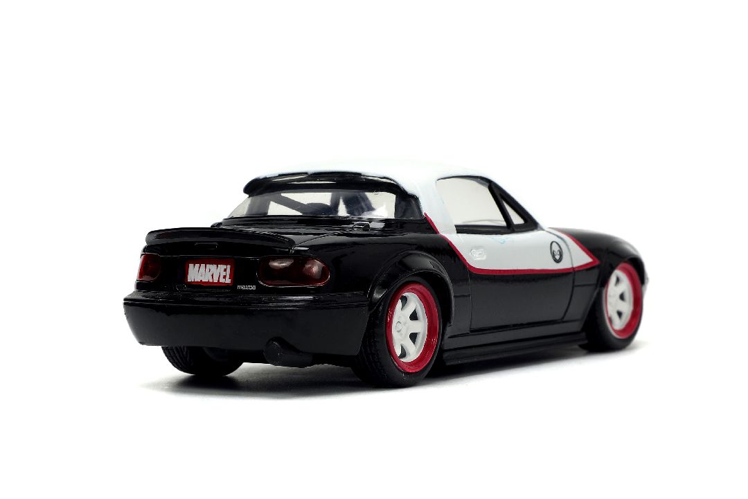 Jada 1/32 "Hollywood Rides" 1990 Mazda Miata w/Ghost Spider – image 9