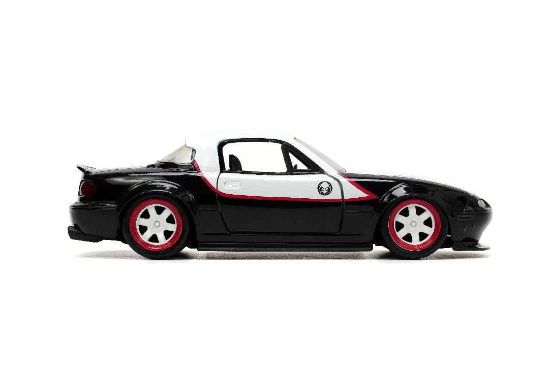 Jada 1/32 "Hollywood Rides" 1990 Mazda Miata w/Ghost Spider – image 10