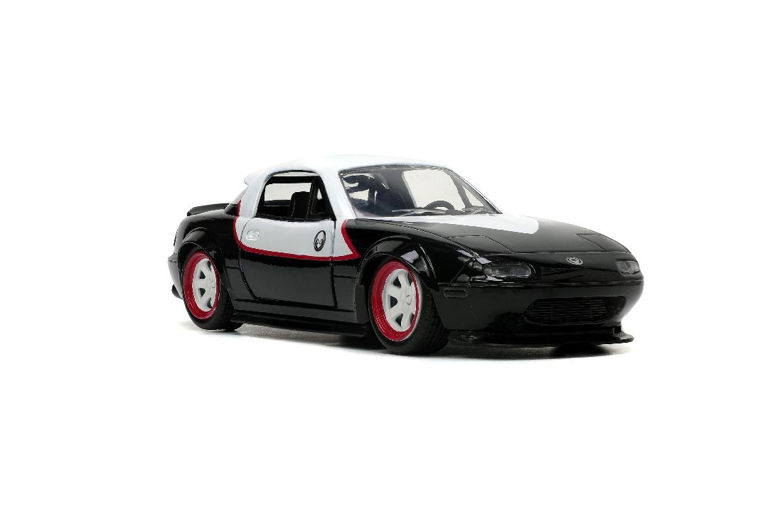 Jada 1/32 "Hollywood Rides" 1990 Mazda Miata w/Ghost Spider – image 11
