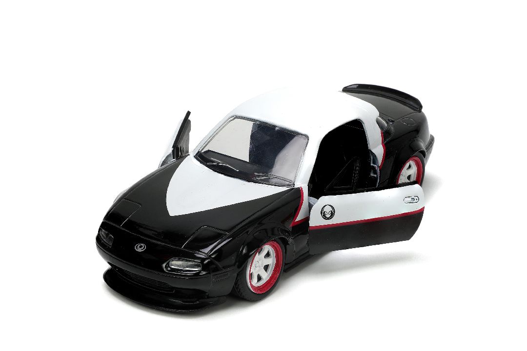Jada 1/32 "Hollywood Rides" 1990 Mazda Miata w/Ghost Spider – image 14