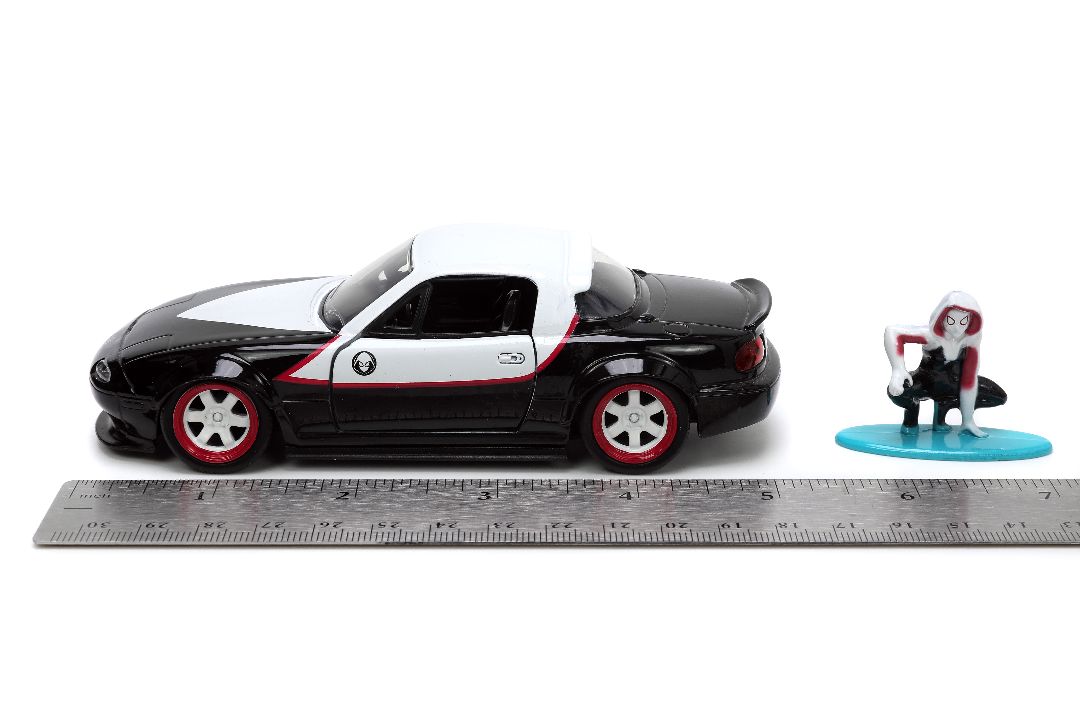 Jada 1/32 "Hollywood Rides" 1990 Mazda Miata w/Ghost Spider – image 16