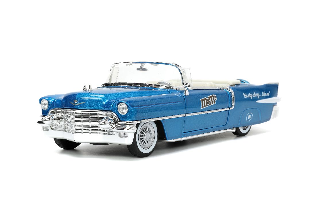 Jada 1/24 "Hollywood Rides" 1956 Cadillac with BLUE M&MÃÂ¢Ã¢ÂÂ¬Ã¢ÂÂ¢s thumbnail 5