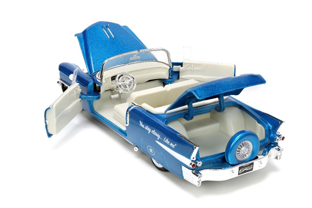 Jada 1/24 "Hollywood Rides" 1956 Cadillac with BLUE M&MÃÂ¢Ã¢ÂÂ¬Ã¢ÂÂ¢s thumbnail 15