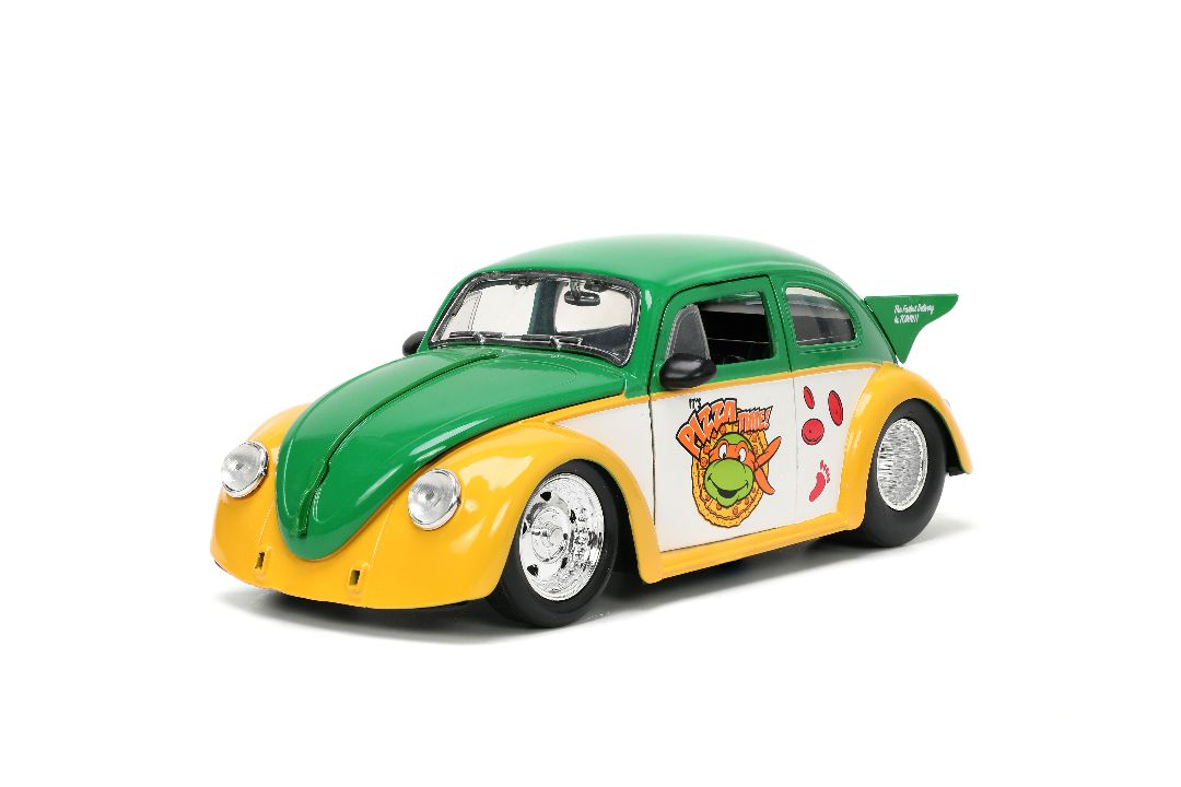 Jada 1/24 "Hollywood Rides" TMNT 1959 VW Beetle w/ Michelangelo – image 10