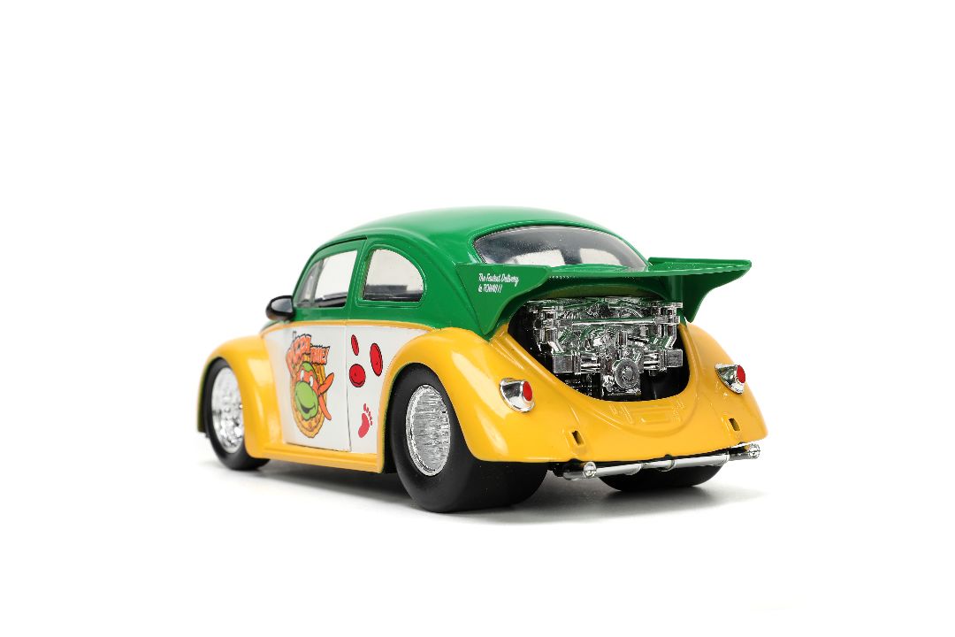 Jada 1/24 "Hollywood Rides" TMNT 1959 VW Beetle w/ Michelangelo – image 7