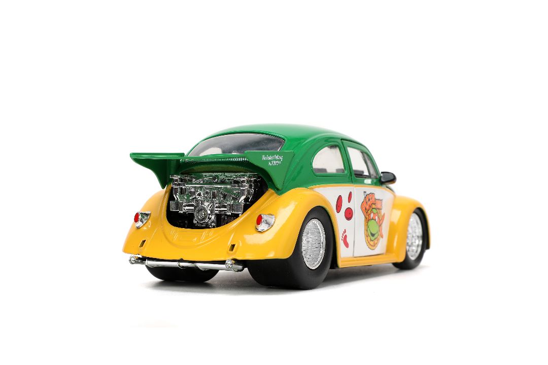 Jada 1/24 "Hollywood Rides" TMNT 1959 VW Beetle w/ Michelangelo – image 8