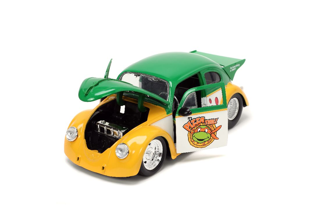 Jada 1/24 "Hollywood Rides" TMNT 1959 VW Beetle w/ Michelangelo – image 12