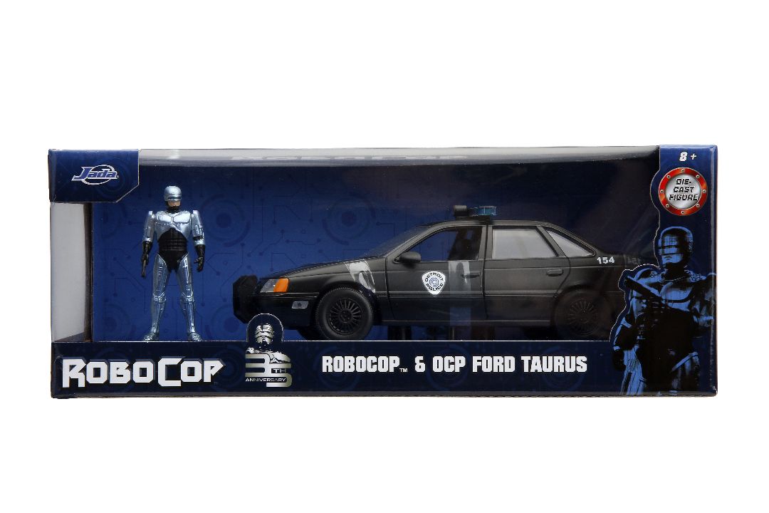 Jada 1/24 "Hollywood Rides" 1986 OCP Ford Taurus w/ RoboCop – image 21