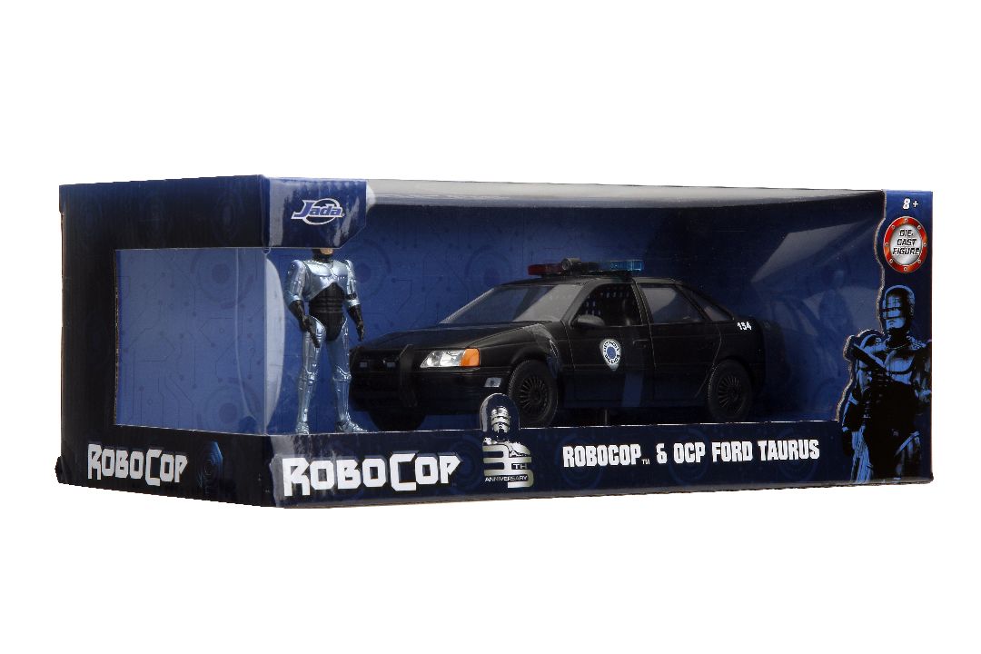 Jada 1/24 "Hollywood Rides" 1986 OCP Ford Taurus w/ RoboCop – image 22