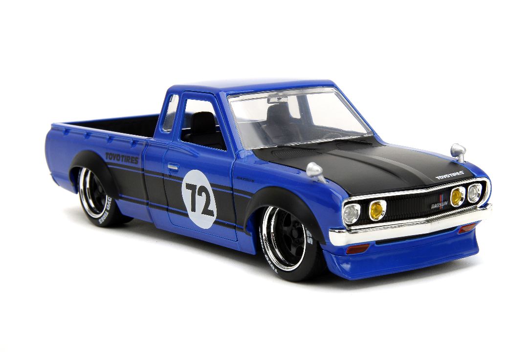 Jada 1/24 "Just Trucks" w/Rack 1972 Datsun 620 Pickup-Glossy Blu – image 8