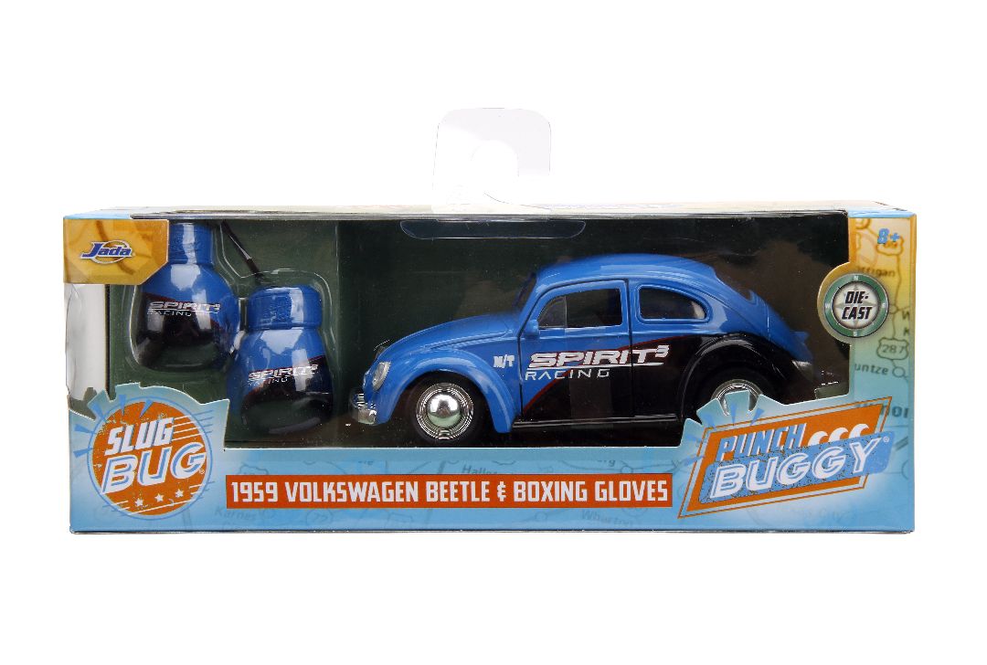 Jada 1/32 "PUNCH BUGGY" 1959 VW Beetle W/Boxing Gloves - Blue – image 15
