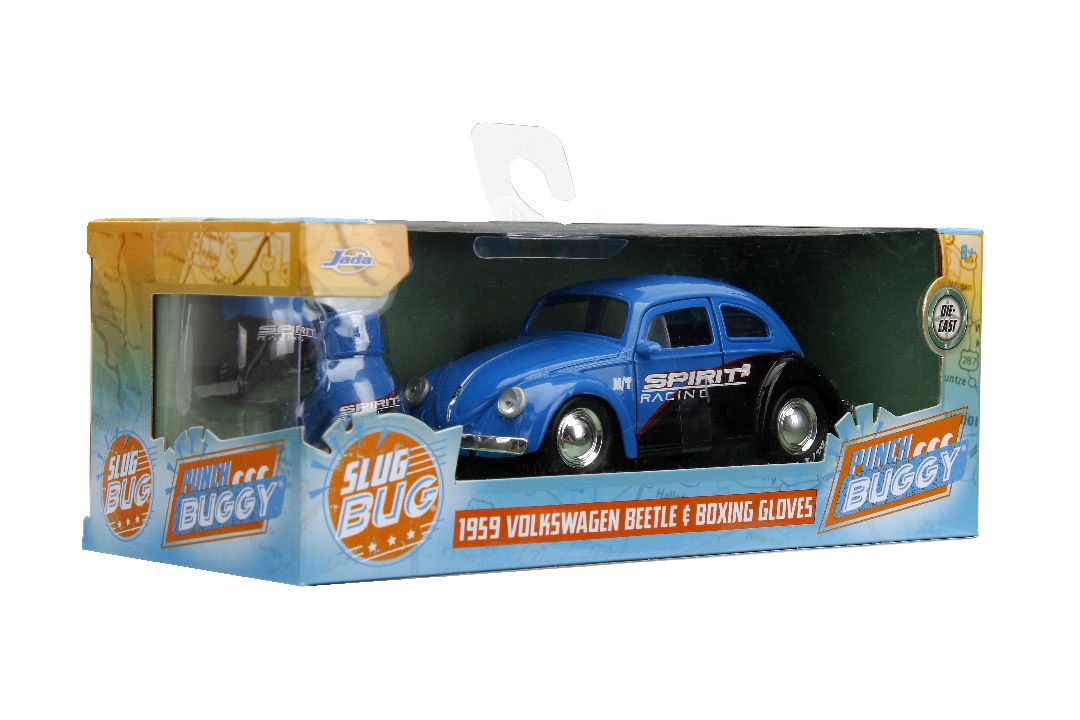 Jada 1/32 "PUNCH BUGGY" 1959 VW Beetle W/Boxing Gloves - Blue – image 16