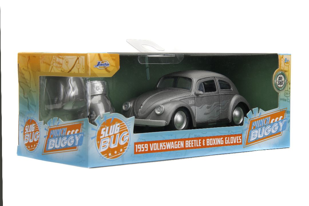 Jada 1/32 "PUNCH BUGGY" 1959 VW Beetle W/Boxing Gloves - Gray – image 16