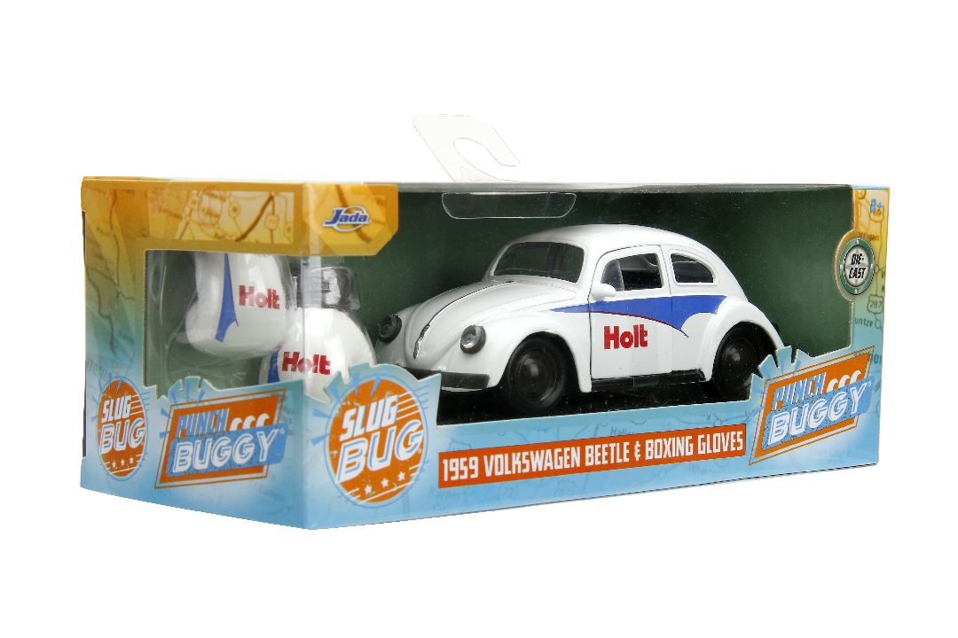 Jada 1/32 "PUNCH BUGGY" 1959 VW Beetle W/Boxing Gloves - White – image 16