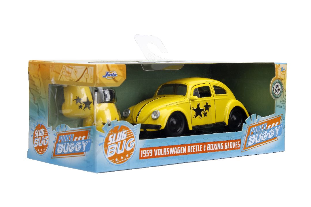 Jada 1/32 "PUNCH BUGGY" 1959 VW Beetle W/Boxing Gloves - Yellow – image 16