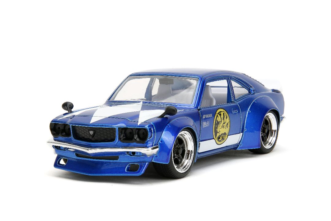 Jada 1/24 "Hollywood Rides" 1974 Mazda RX-3 with Blue Ranger – image 5