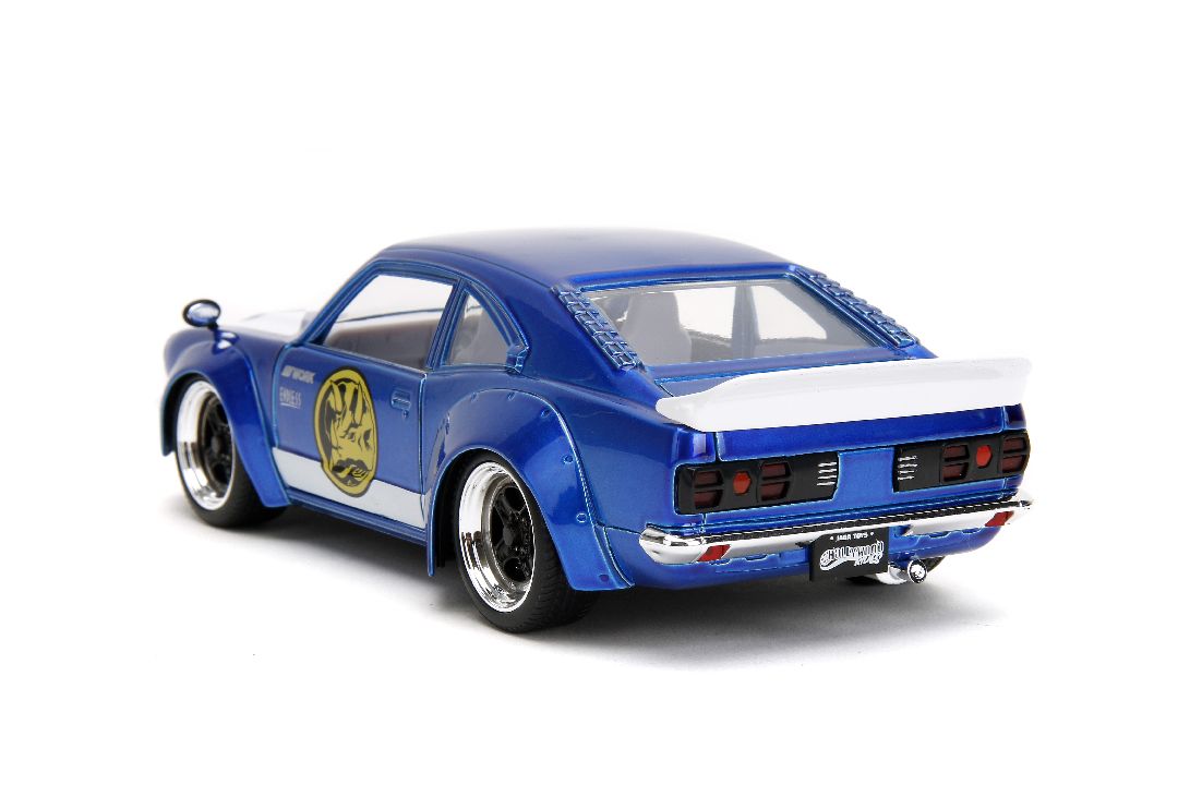 Jada 1/24 "Hollywood Rides" 1974 Mazda RX-3 with Blue Ranger – image 7