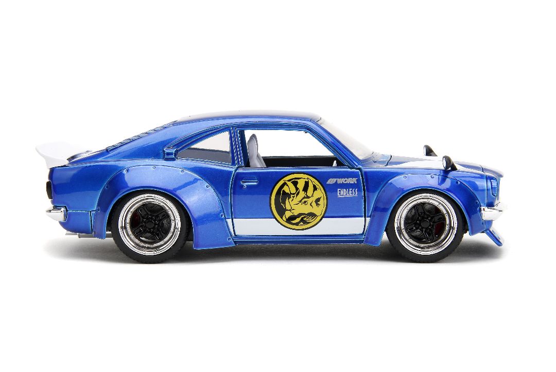 Jada 1/24 "Hollywood Rides" 1974 Mazda RX-3 with Blue Ranger – image 10