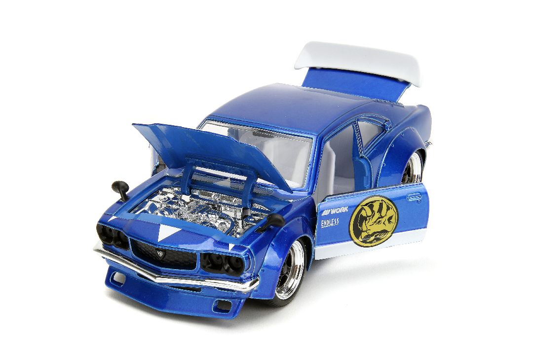 Jada 1/24 "Hollywood Rides" 1974 Mazda RX-3 with Blue Ranger – image 14