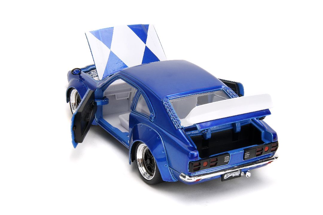 Jada 1/24 "Hollywood Rides" 1974 Mazda RX-3 with Blue Ranger – image 15