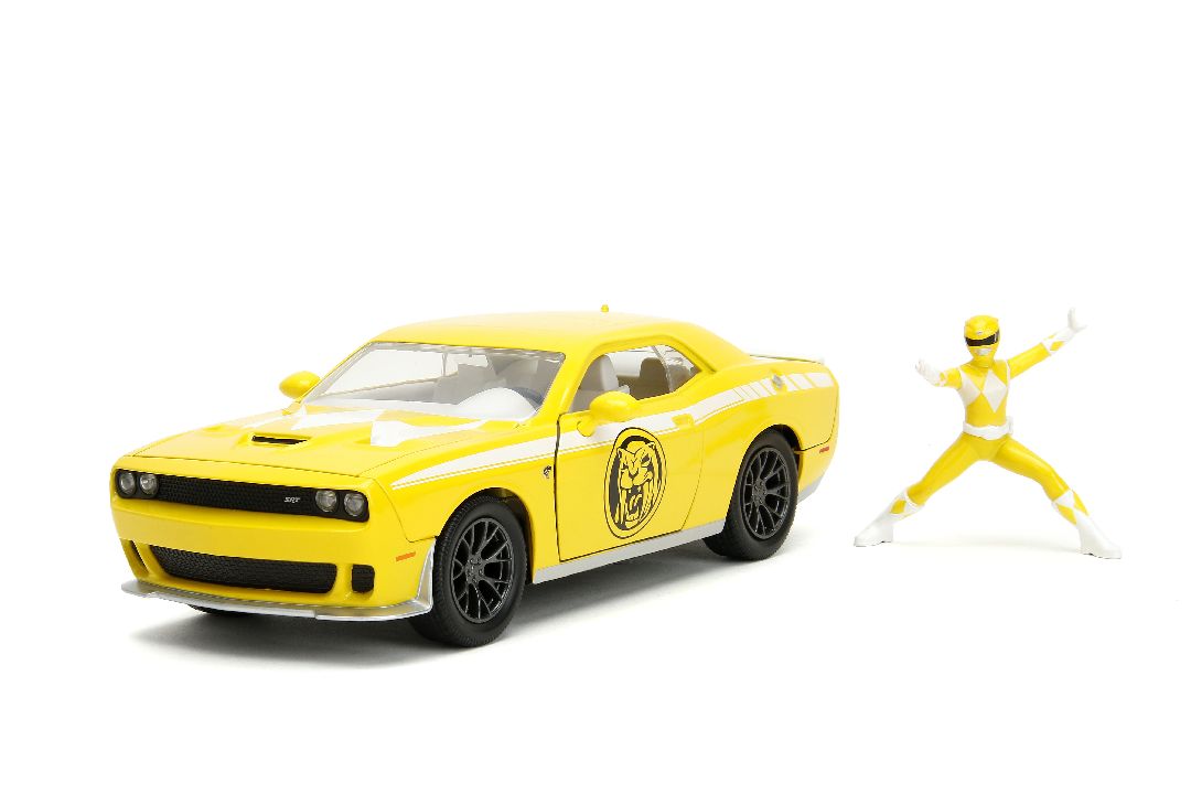 Jada 1/24 "Hollywood Rides" 2015 Challenger Hellcat YellowRanger – image 2