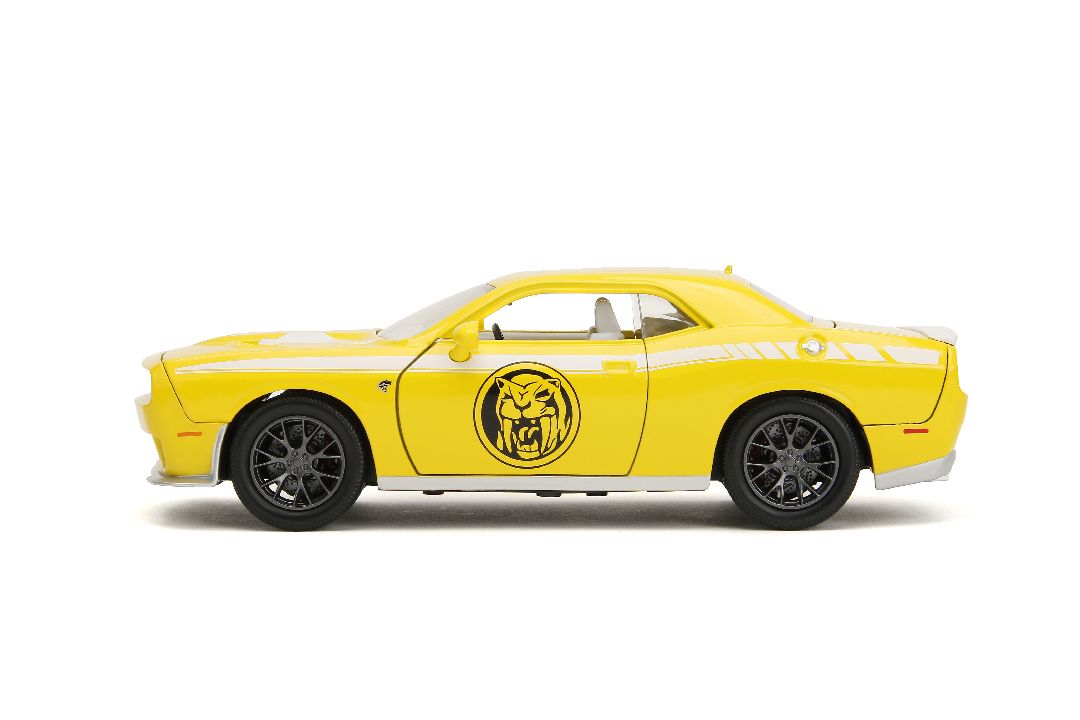 Jada 1/24 "Hollywood Rides" 2015 Challenger Hellcat YellowRanger – image 6