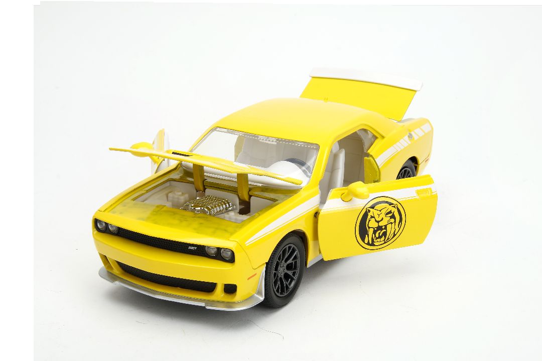 Jada 1/24 "Hollywood Rides" 2015 Challenger Hellcat YellowRanger – image 12