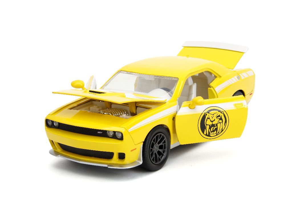 Jada 1/24 "Hollywood Rides" 2015 Challenger Hellcat YellowRanger – image 15