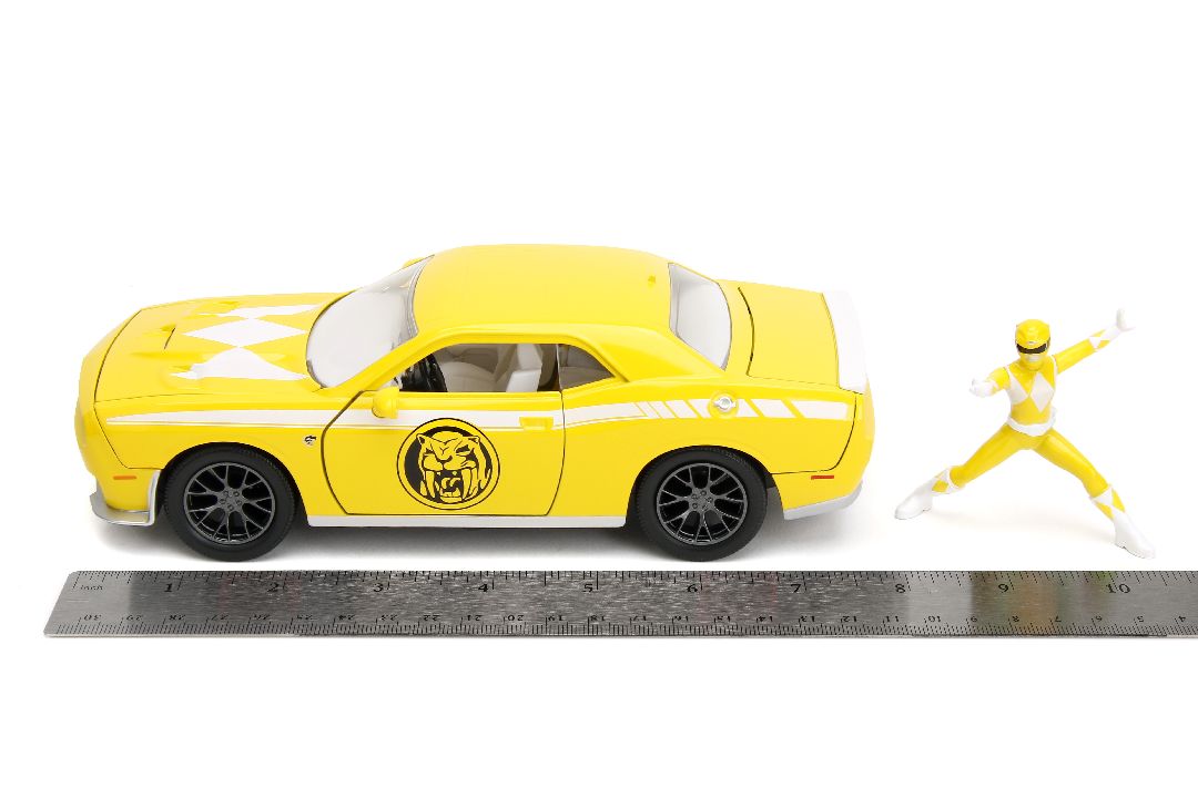 Jada 1/24 "Hollywood Rides" 2015 Challenger Hellcat YellowRanger – image 17