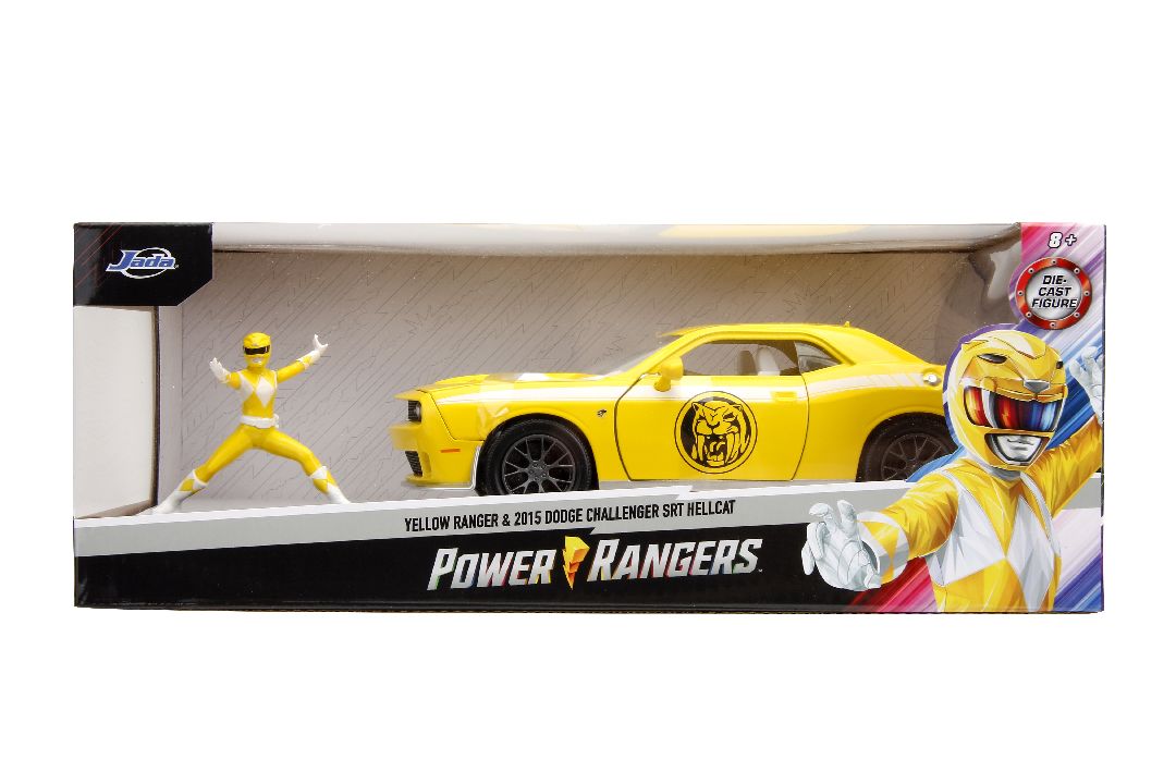 Jada 1/24 "Hollywood Rides" 2015 Challenger Hellcat YellowRanger – image 19